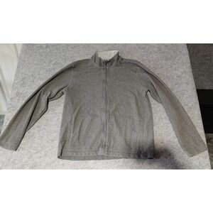 Bonobos Mens Slim Fit Full‎ Zip Heather Gray Mock Neck Jacket L